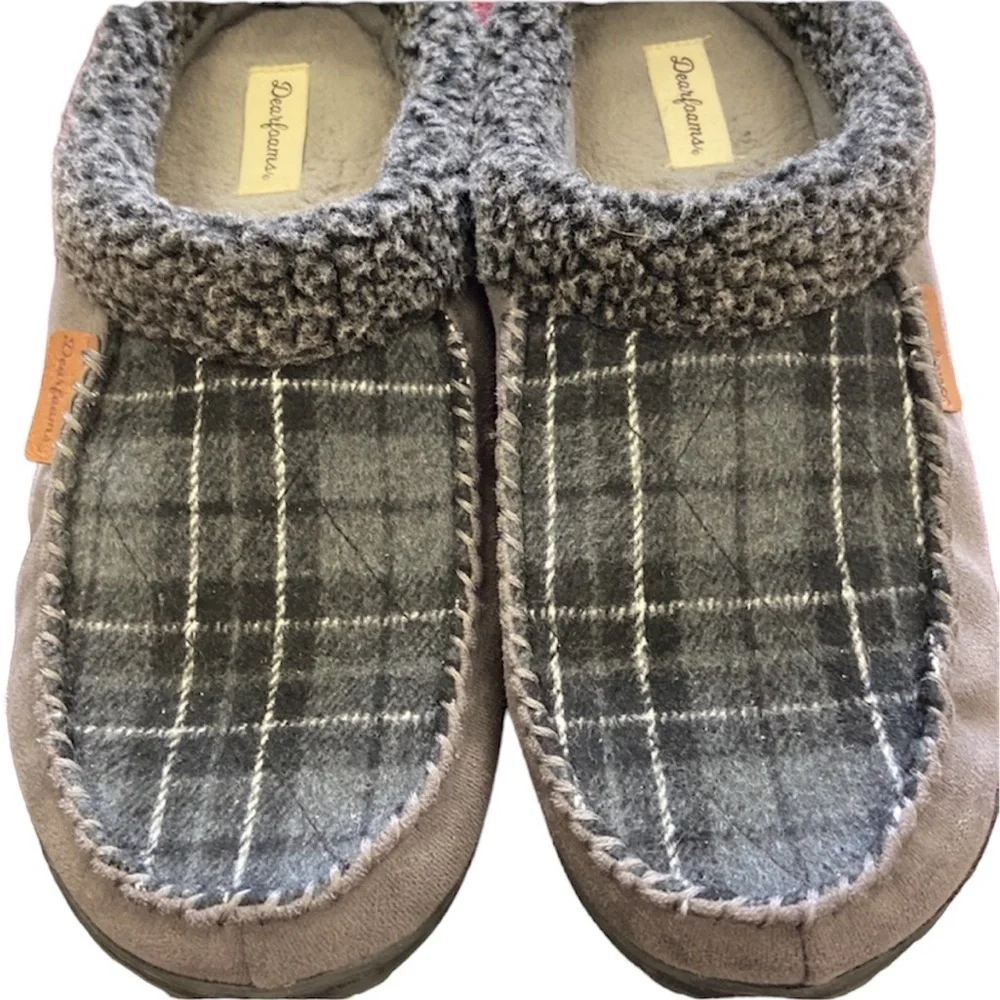 Dearfoams Brendan‎ Microfiber Indoor/Outdoor Suede Clog Whipstitch Slipp…